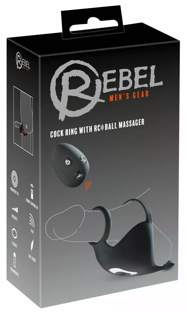 Rebel Cockring Met RC Ball Massager - Afbeelding 14