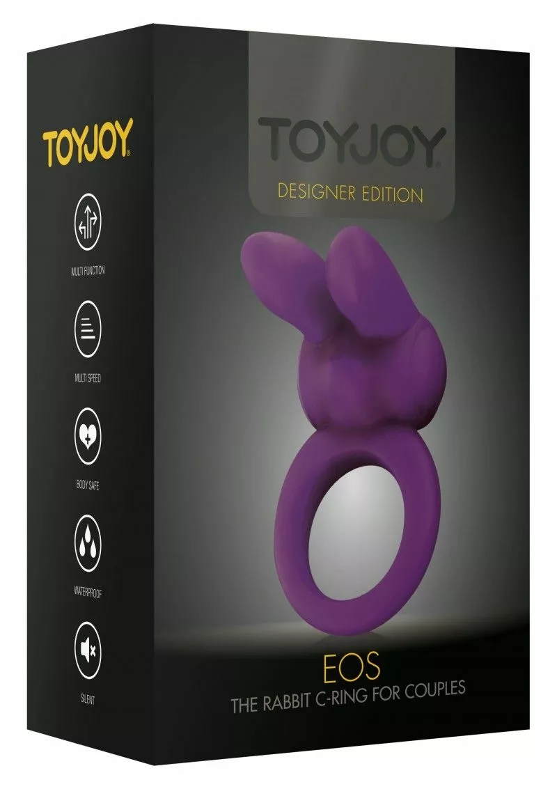 ToyJoy EOS Vibrerende Rabbit Cockring - Paars - Afbeelding 2