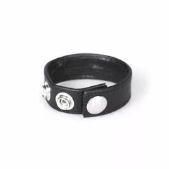 Leren Cock & Ball Strap Zwart - Kiotos Leather