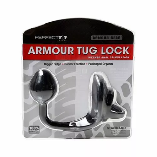 Perfect Fit Penisring Met Anaalplug - Zwart - Armour Tug - Afbeelding 2
