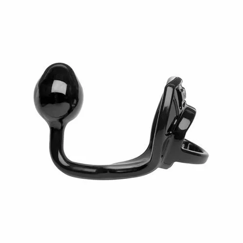 Perfect Fit Penisring Met Anaalplug - Zwart - Armour Tug
