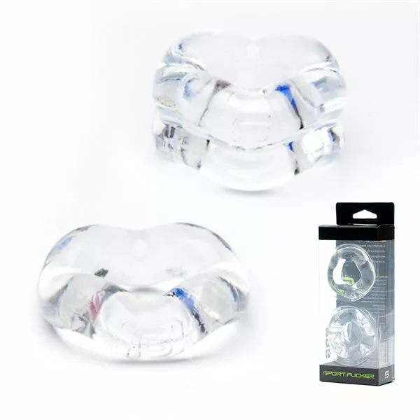 Sport Fucker Revolution Balstretcher & Cockring - Clear