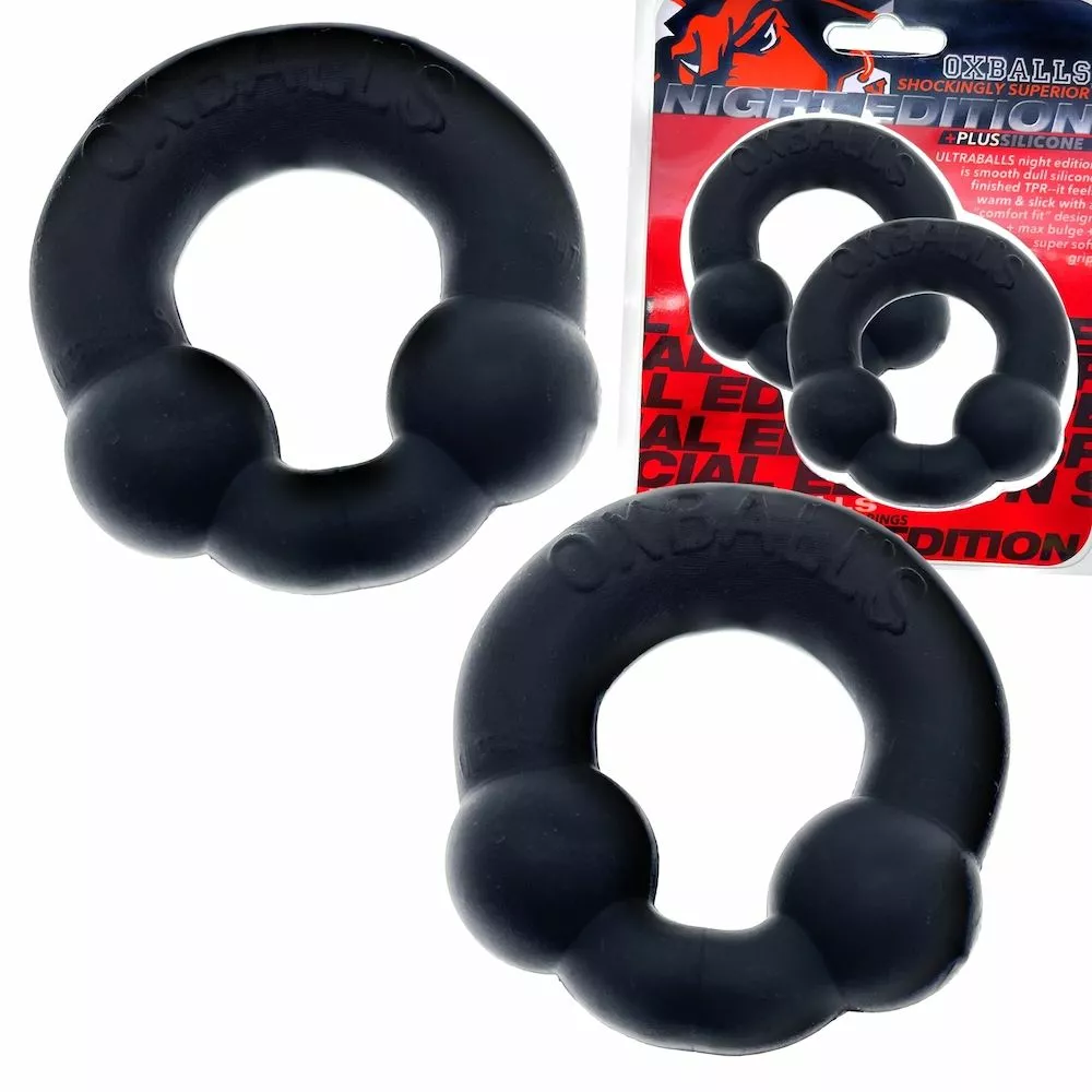 Oxballs Cockring 2-pack Ultraballs Zwart - Afbeelding 4