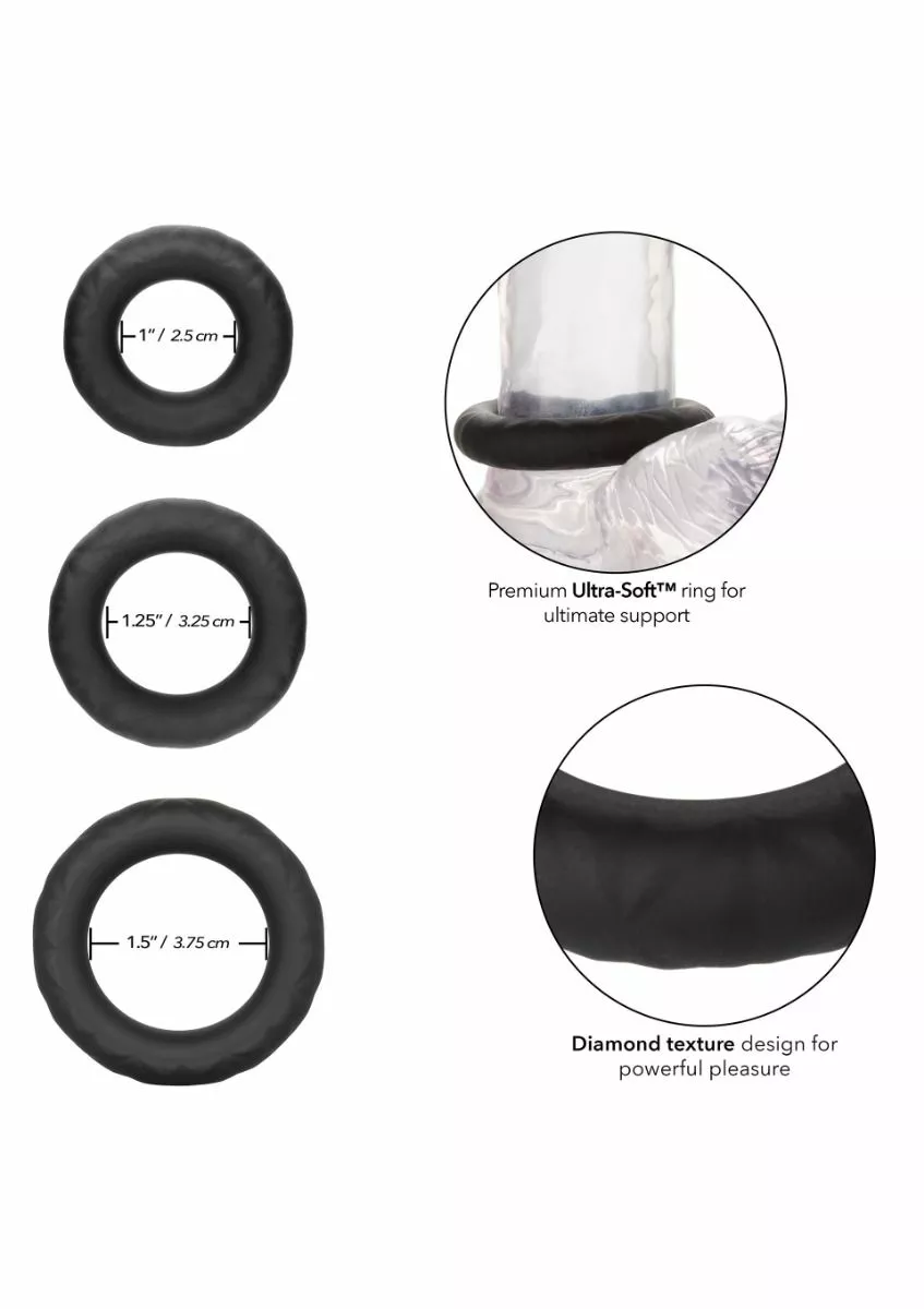 California Exotic Cockring Ultra Soft Supreme Set 3 - Afbeelding 3