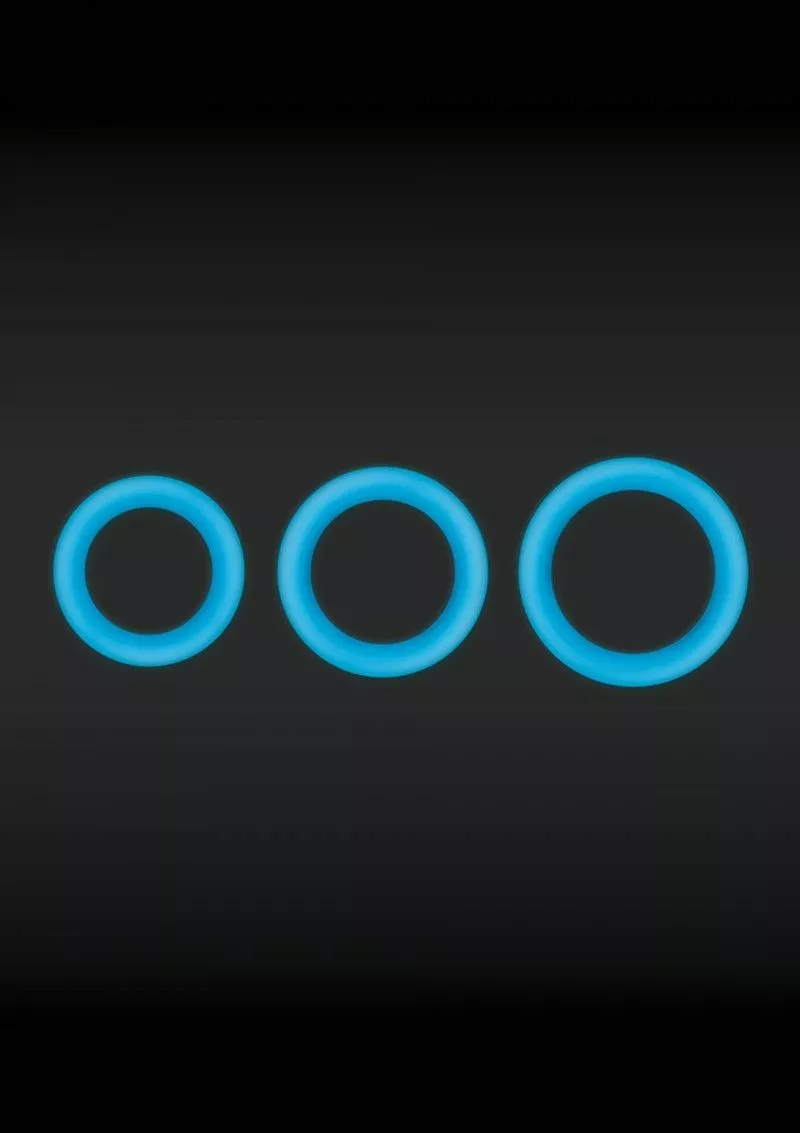 NS Novelties Glow In The Dark - Penisring In Diverse Kleuren - Maat S -Wit - Afbeelding 3