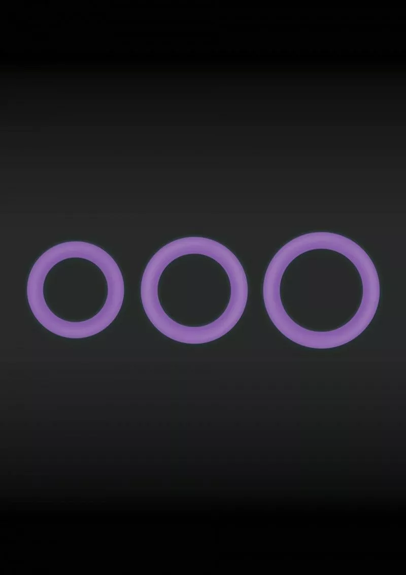 NS Novelties Glow In The Dark - Penisring In Diverse Kleuren - Maat S -Wit - Afbeelding 4