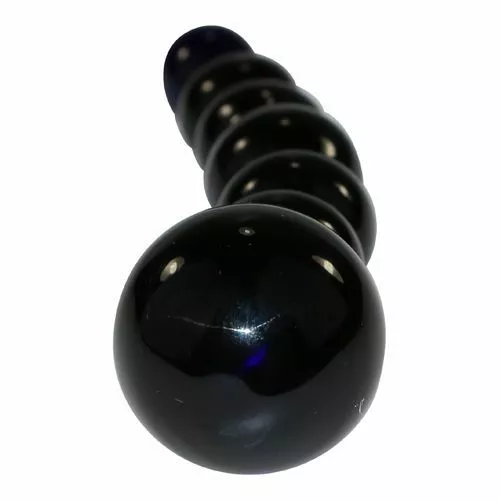 Icicles (Pipedream) Bolvormige Glazen Dildo Icicles No 66 Zwart - Afbeelding 5