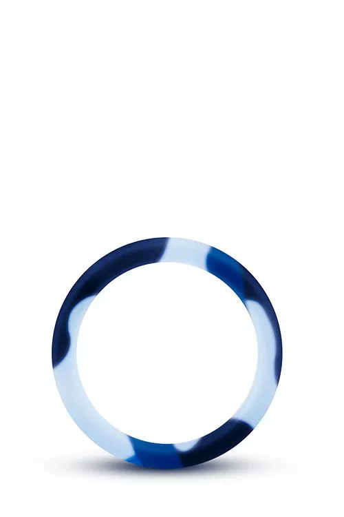Blush Siliconen Cockring Camouflage - Blauw - Afbeelding 2