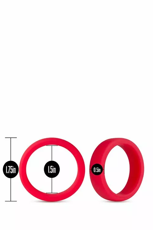 Blush Siliconen Cockring Go Pro - Rood - Afbeelding 3