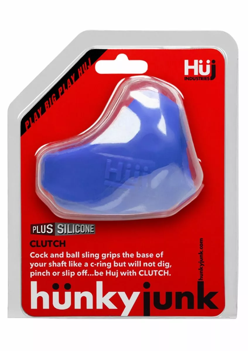 Hünkyjunk Clutch Cock & Ball Sling - Blauw - Afbeelding 2