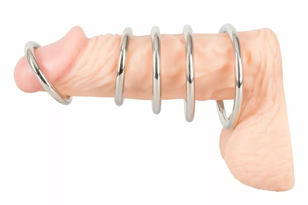 Bad Kitty 5 Delige Cock Ring Set - Metaal - Afbeelding 3