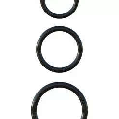 Pipedream Set Van 3 Zwarte Rekbare Cockringen