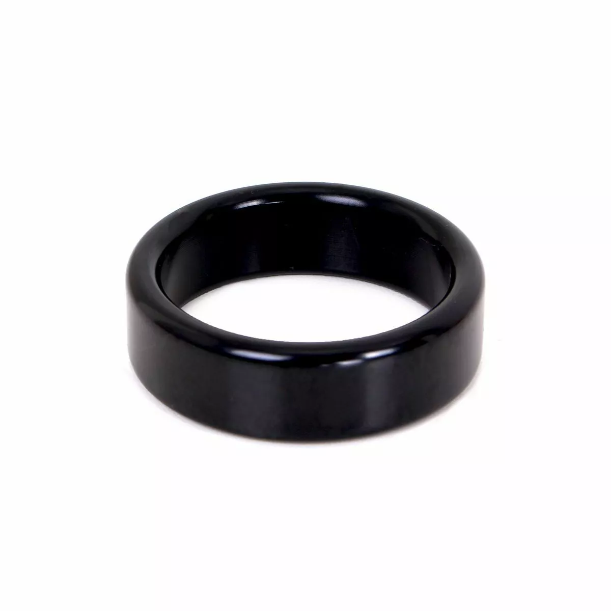 BLACK LABEL Aluminium Cockring - Zwart-40 Mm - Afbeelding 3