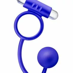 Blush Anaal Bal Met Vibrerende Cockring - Blauw