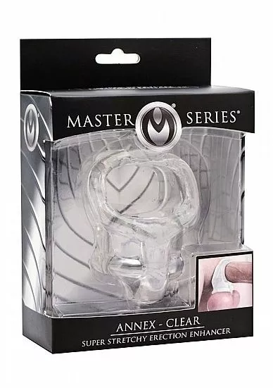 Master Series Annex Clear Cockring En Ballstretcher - Afbeelding 2
