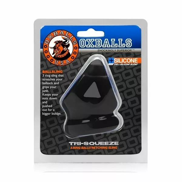 Oxballs Cocksling Met Ballstretcher - Tri Squeeze-Zwart - Afbeelding 10