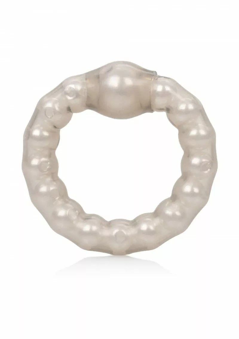 California Exotic Beaded Cockring - Grijs