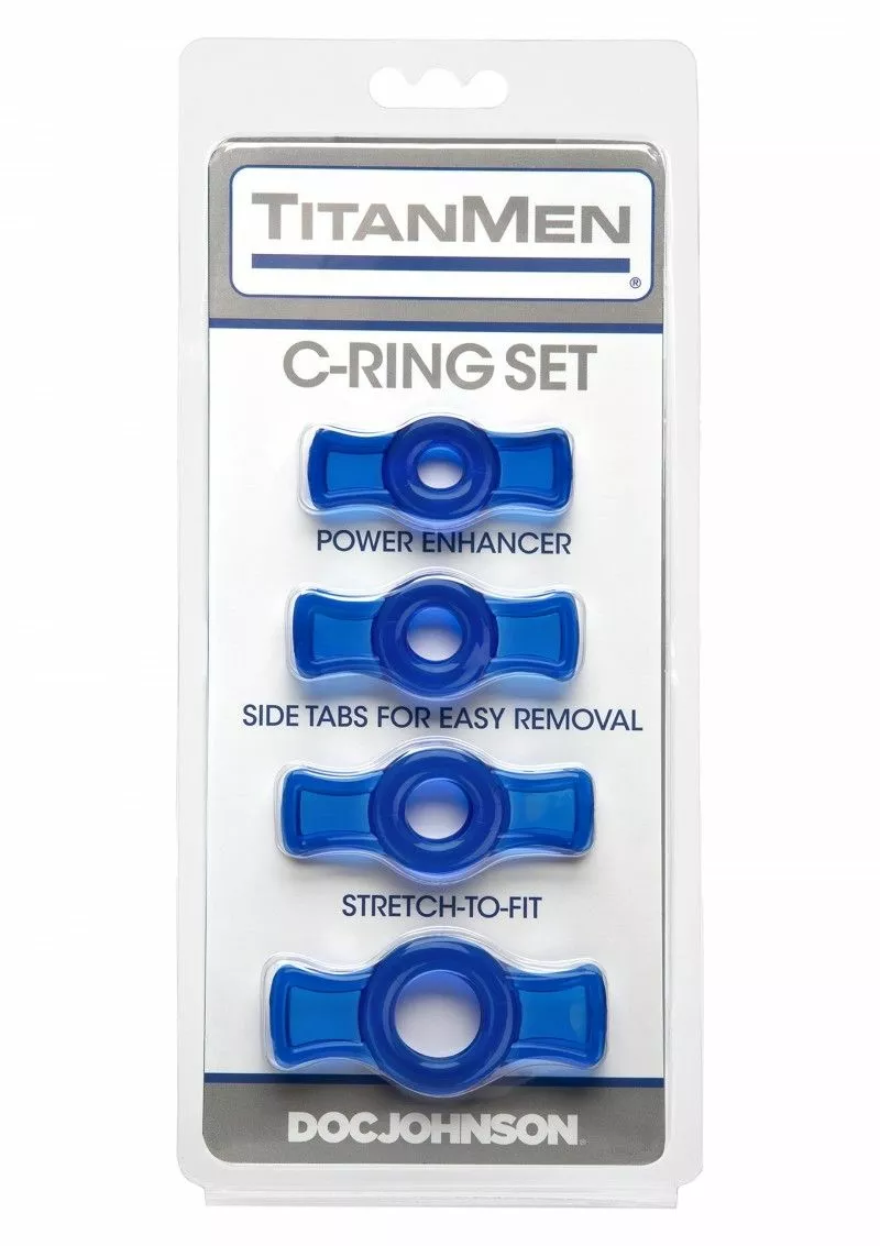 Titanmen Blauwe Penisring Set Van 4 - Afbeelding 2