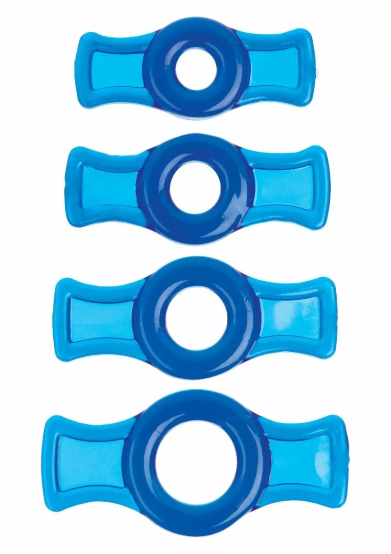 Titanmen Blauwe Penisring Set Van 4