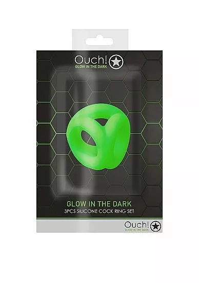 Ouch! Cockring & Balriem Glow In The Dark - Afbeelding 2