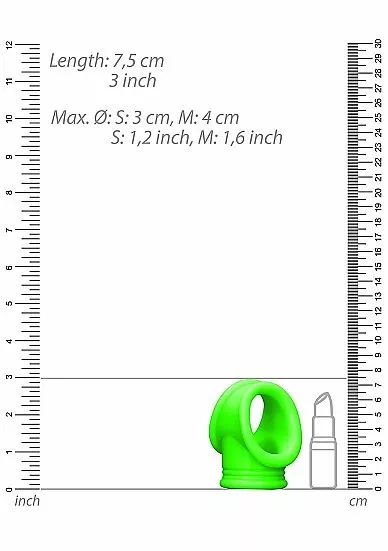 Ouch! Cockring En Ballstrap Glow In The Dark - Afbeelding 5