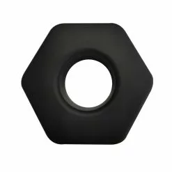 Hidden Desire Cockring Hunk Van Zacht Siliconen - Zwart