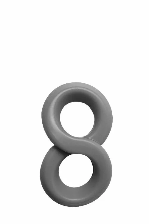 Dreamtoys Cockring In 8-Vorm - Grijs