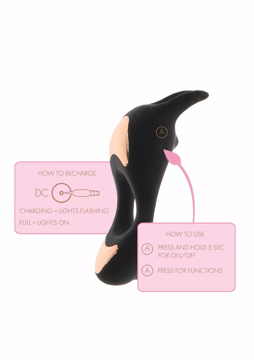 ToyJoy Cockring Lotus - Zwart - Afbeelding 5