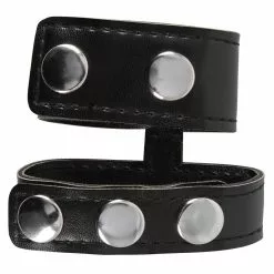 Rebel Cockring Met Ballstretcher Verstelbaar - Zwart