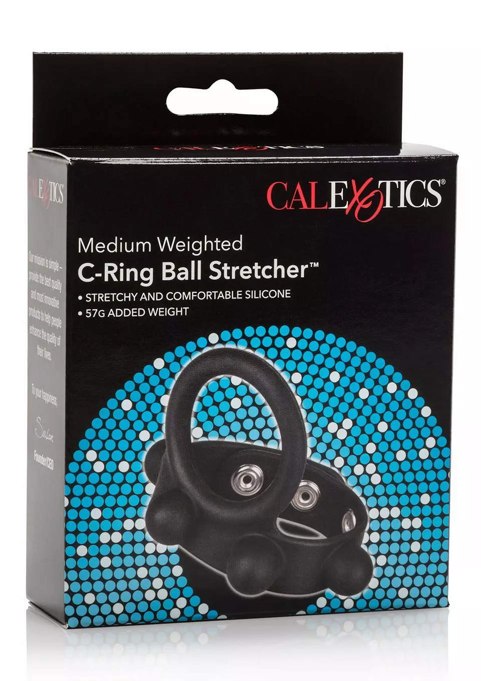 California Exotic Verzwaarde Ballstretcher Met Cockring - Afbeelding 3