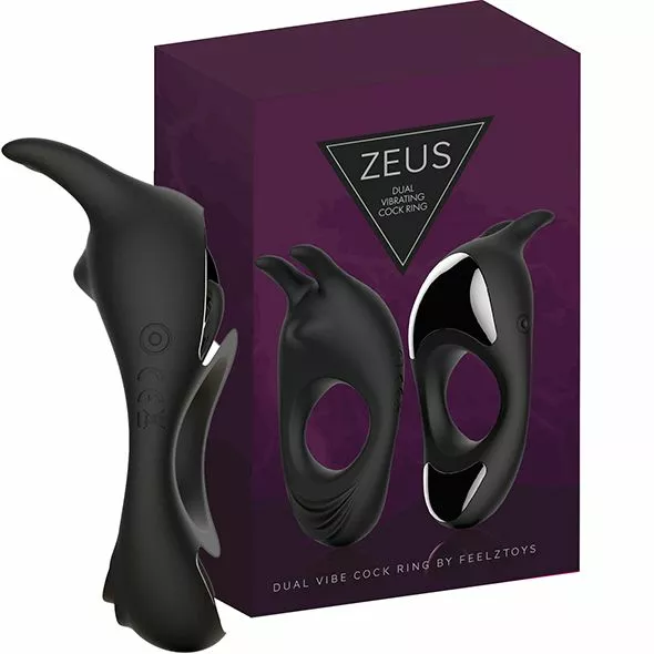 FeelzToys Cockring Met Vibratie - Zeus - Zwart - Afbeelding 2