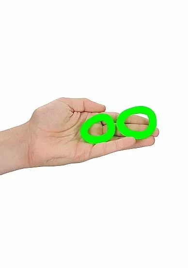 Ouch! Cockring Set 2 - Neon Groen - Afbeelding 5