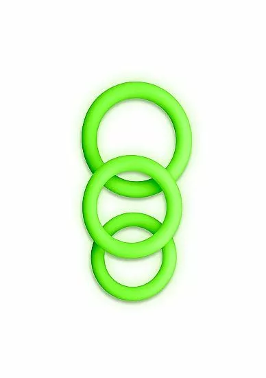 Ouch! Cockring Set 3 - Neon Groen