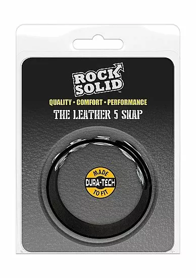 Doc Johnson Cockring The Leather 5 Snap - Afbeelding 4