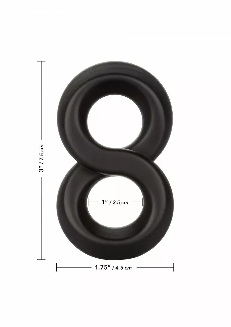 California Exotic Cockring - Ultra Soft Crazy 8 Ring - Afbeelding 5