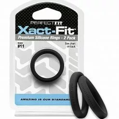 Perfect Fit Cockringen Xact-Fit #11 2-Pack - Zwart