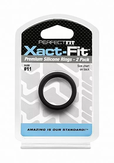 Perfect Fit Cockringen Xact-Fit #11 2-Pack - Zwart - Afbeelding 2