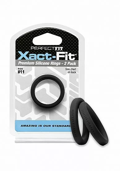 Perfect Fit Cockringen Xact-Fit #11 2-Pack - Zwart