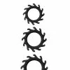 Menzstuff Buzz Saw Set 3 X Siliconen Cockringen - Zwart