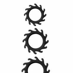 Menzstuff Buzz Saw Set 3 X Siliconen Cockringen - Zwart