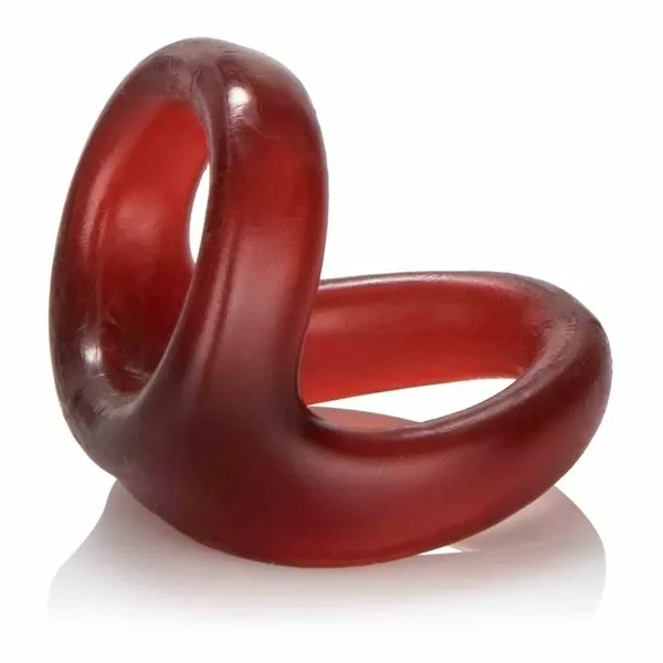 California Exotic Cockring En Ballsling - Rood - Afbeelding 3