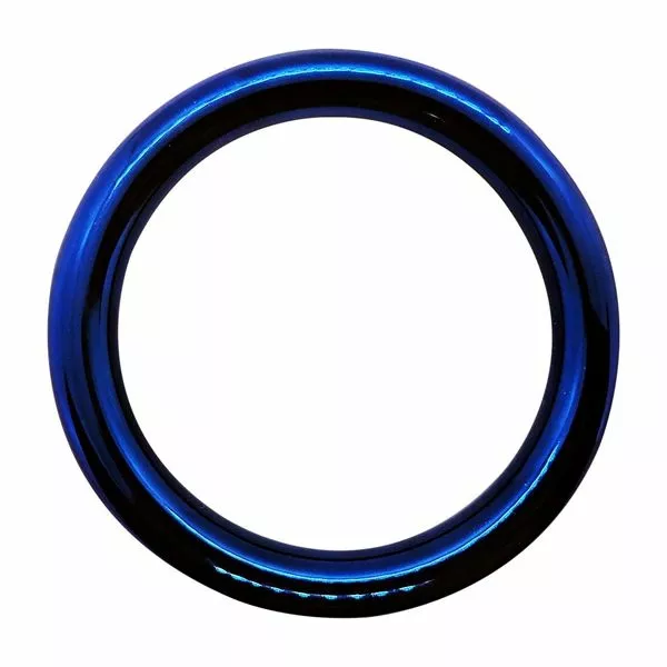 Spartan Donut Cock Ring RVS BlueBoy 8 Mm. - Blauw-40 Mm - Afbeelding 2