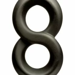Spartan Dubbele Cockring Figure Eight - Zwart