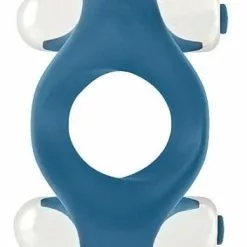 Mjuze Dubbele Vibrerende Cockring Infinity - Blauw