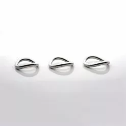 665 Leather Ergonomische Cockring Van RVS-40 Mm