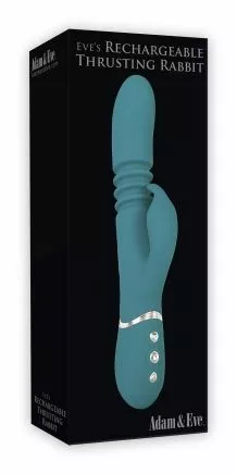 Adam & Eve Eve's Oplaadbare Stotende Rabbit Vibrator - Groen - Afbeelding 4