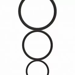 Shots Toys Flat Cock Ring Set - Zwart