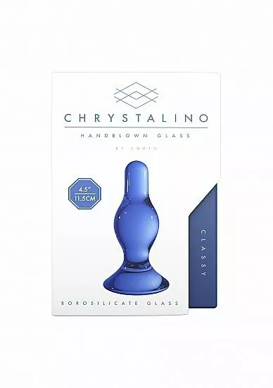 Shots - Chrystalino Glazen Buttplug Classy - Blauw - Afbeelding 2