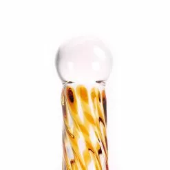 Kiotos Glazen Dildo Black & Yellow Rocket