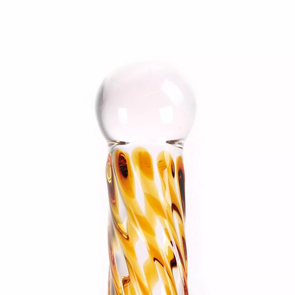 Kiotos Glazen Dildo Black & Yellow Rocket